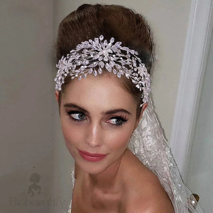 Serenade Silver Crystal Wedding Hairpiece