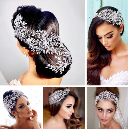 Serenade Silver Crystal Wedding Hairpiece