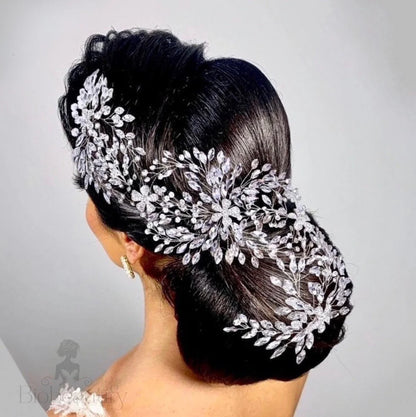 Serenade Silver Crystal Wedding Hairpiece