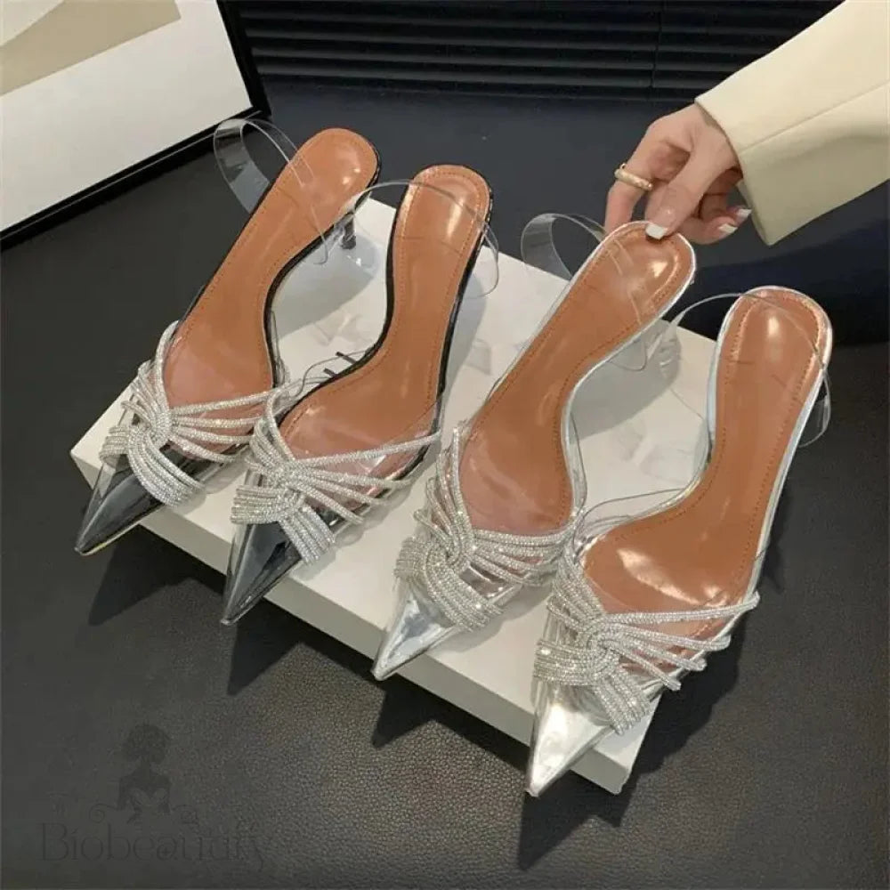 Sexy Pvc Transparent Thin High Heels Woman Pumps For Spring