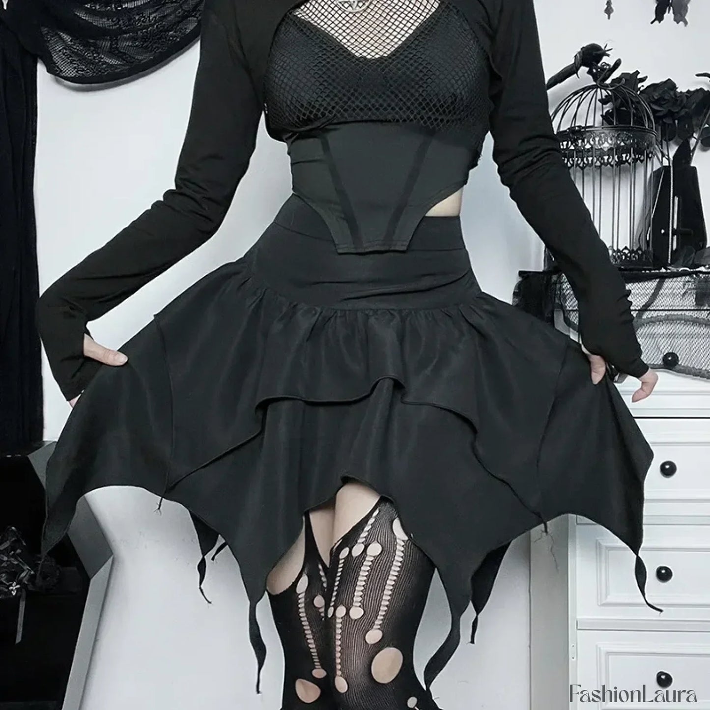 Sexy Solid Color Ruched Ruffles Mini Skirt