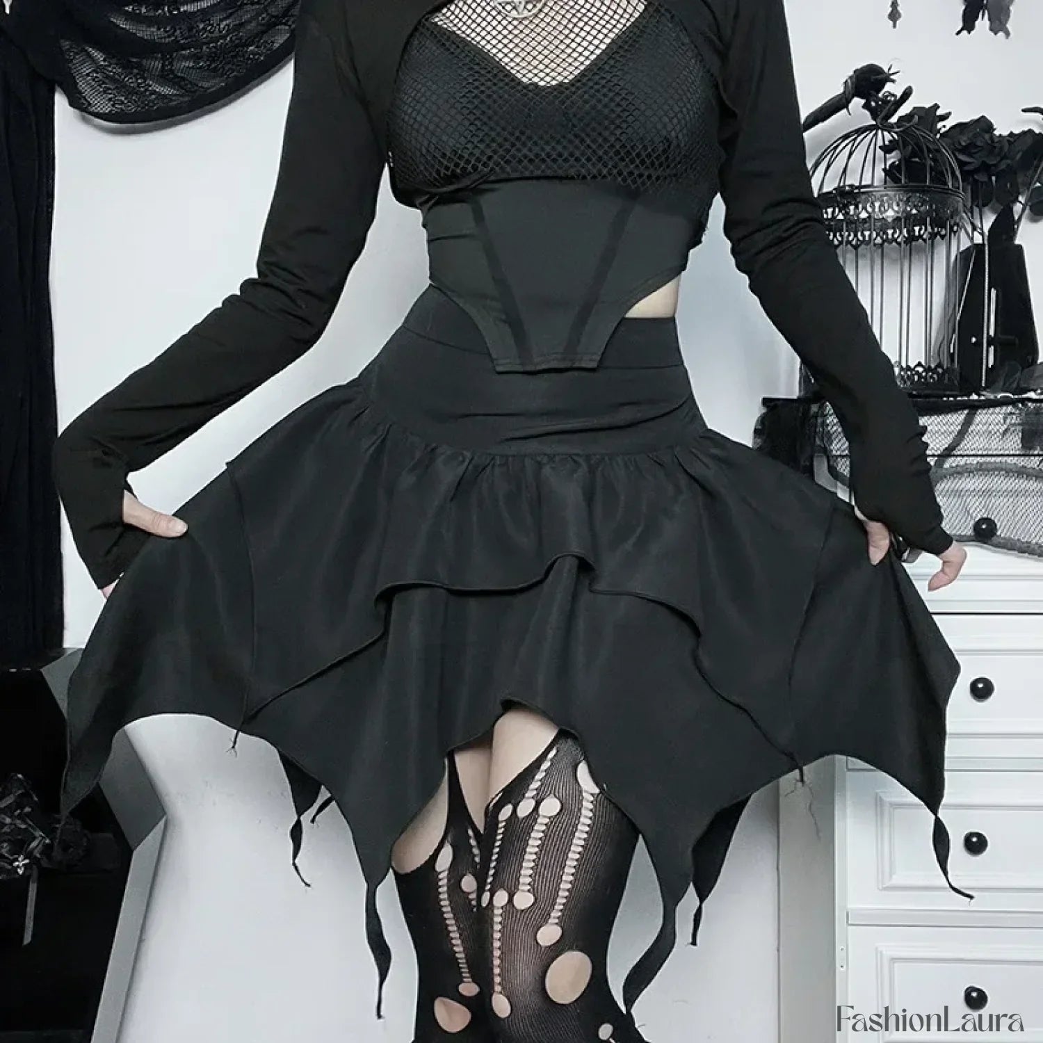 Sexy Solid Color Ruched Ruffles Mini Skirt
