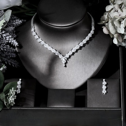 Seychelles Silver Cubic Zirconia Bridal Jewelry Set - Three Pieces