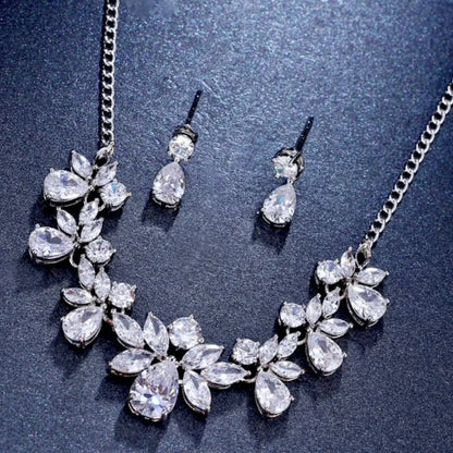 Shawna Silver Cubic Zirconia Wedding Jewelry Set