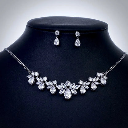 Shawna Silver Cubic Zirconia Wedding Jewelry Set