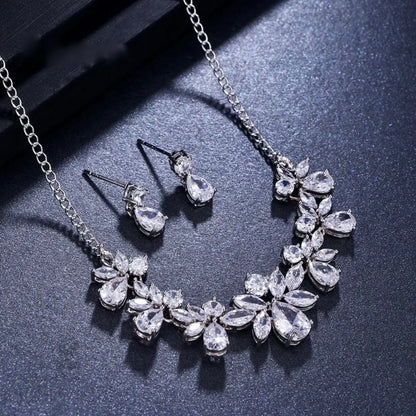 Shawna Silver Cubic Zirconia Wedding Jewelry Set