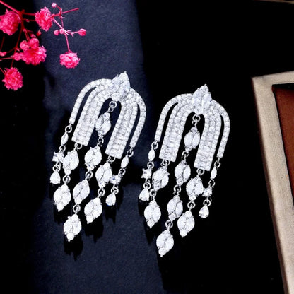 Sheena Luxury Bridal Earrings With Cubic Zirconia