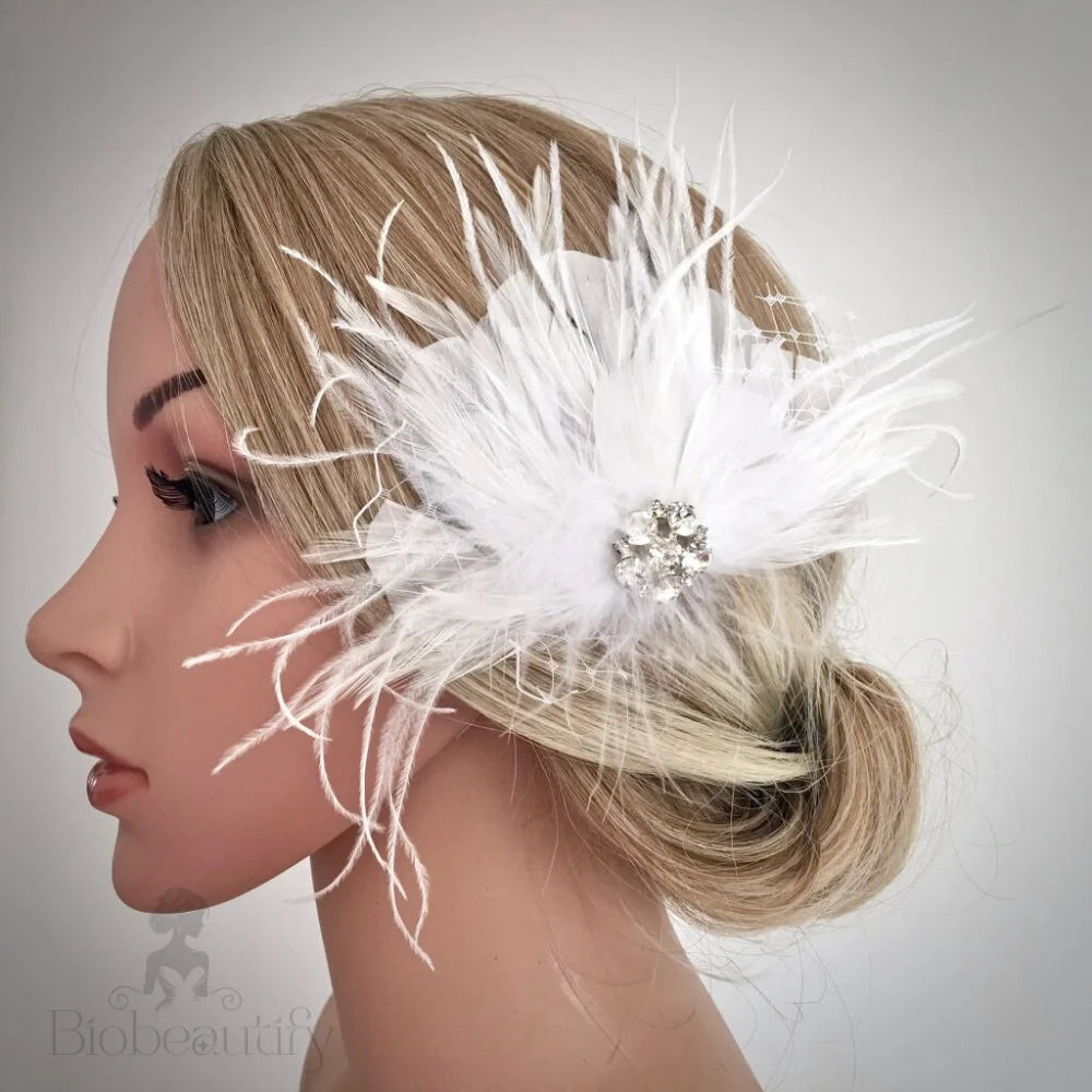 Shirley - 1920S Feather Bridal Hair Clip