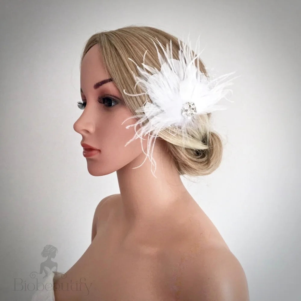 Shirley - 1920S Feather Bridal Hair Clip