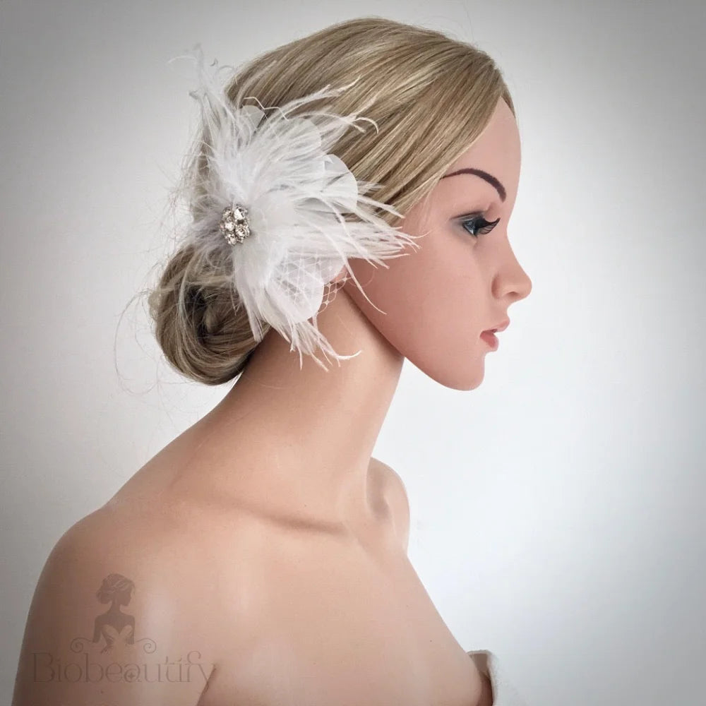 Shirley - 1920S Feather Bridal Hair Clip