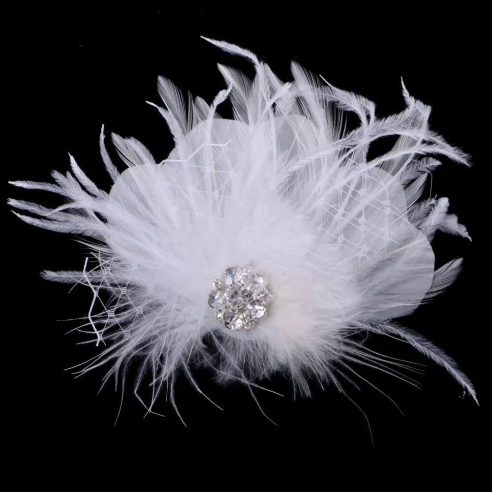 Shirley - 1920S Feather Bridal Hair Clip