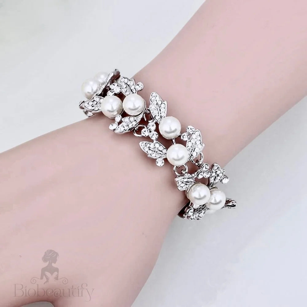 Sidra Pearl Bracelet And Earring Set