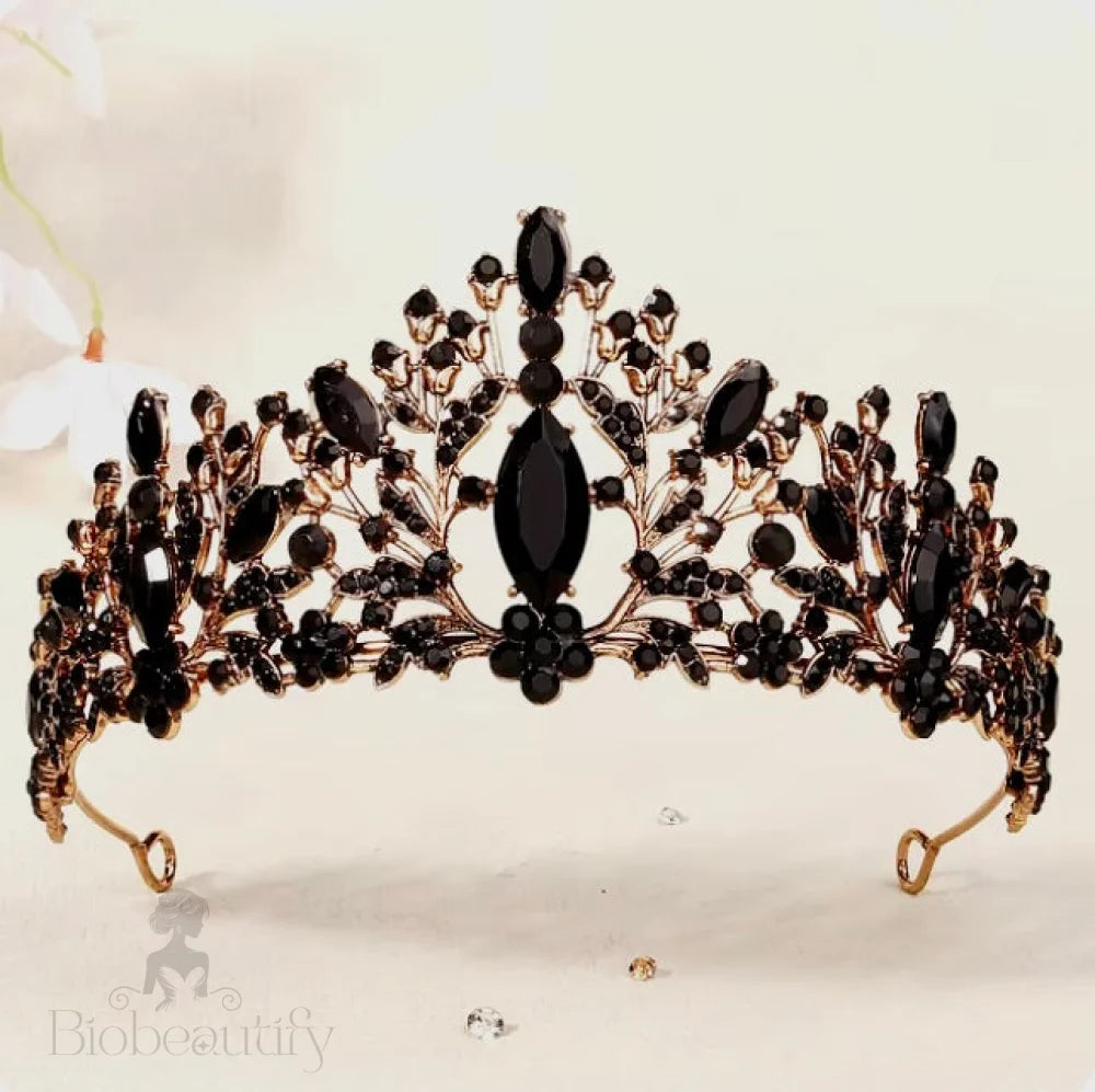 Sigrid Victorian Gothic Black Tiara