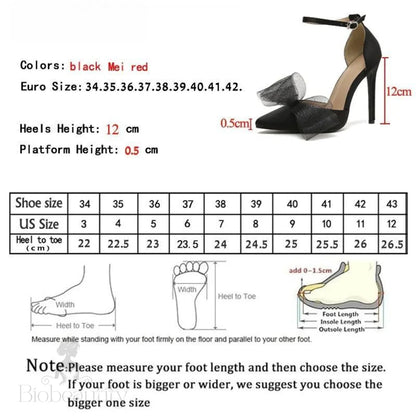 Silk Bowknot Satin Women Pumps Summer Pointed Toe High Heels