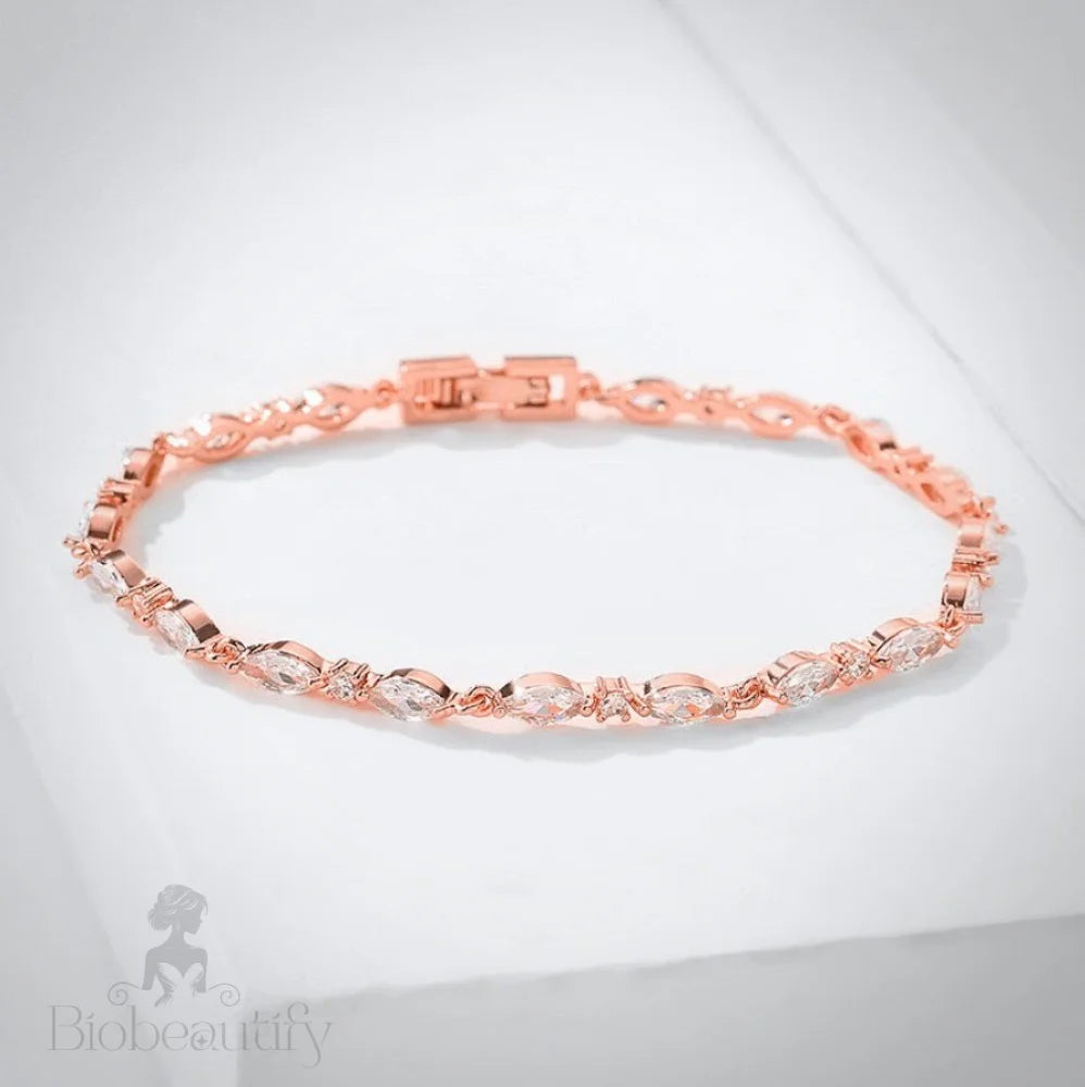 Silver Cubic Zirconia Bridal Jewelry Set - Three-Piece Available In And Rose Gold