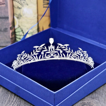 Silver Cubic Zirconia Bridal Tiara Julia