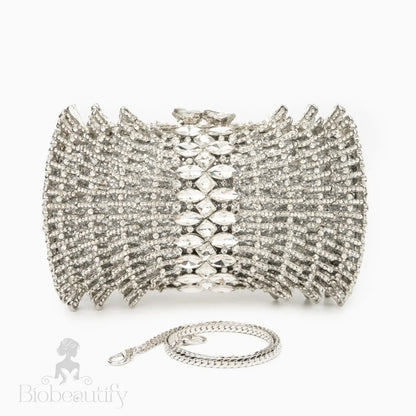 Silver Julia Diamonds Clutch Bag