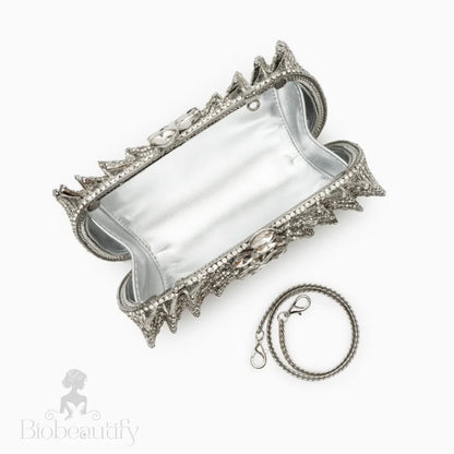 Silver Julia Diamonds Clutch Bag