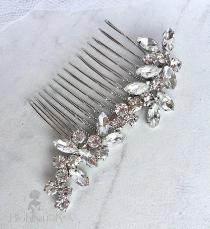 Silver Rhinestone Bridal Hair Comb By Liliana