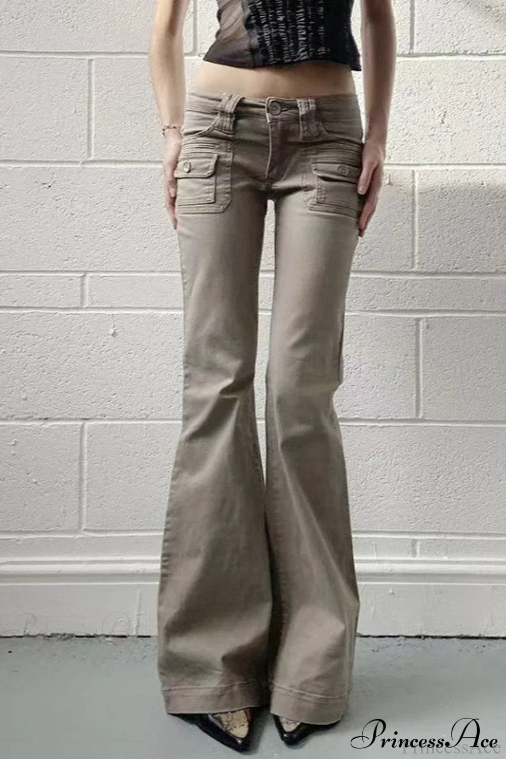 Skinny Low Rise Vintage Bootcut Cargo Pants