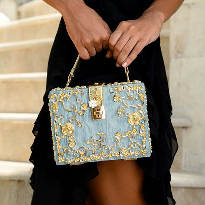 Sky Blue Acrylic Handbag Box