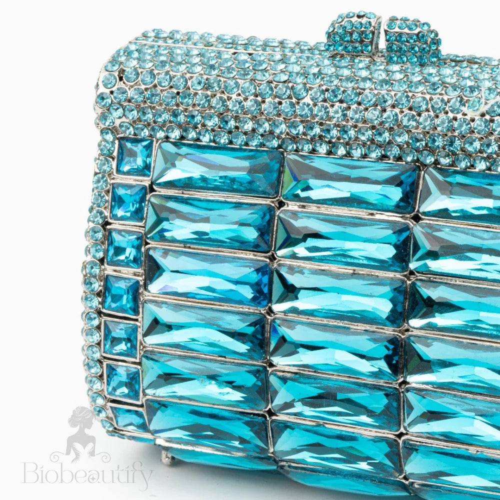 Sky Blue Victoria Crystals Clutch