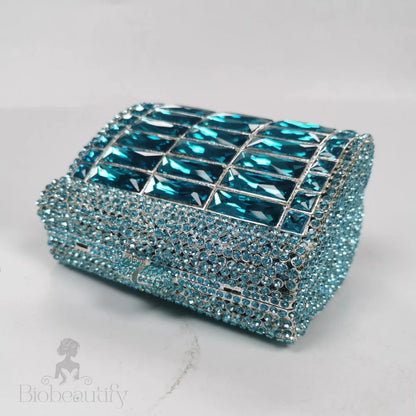 Sky Blue Victoria Crystals Clutch