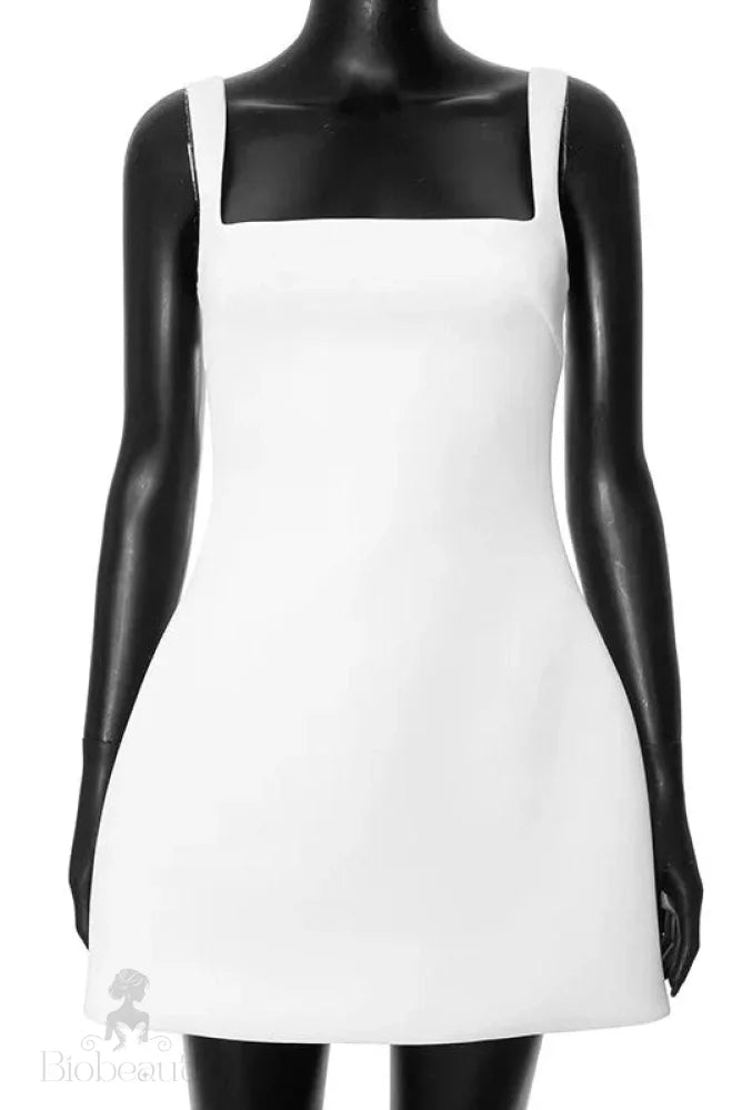 Sleek Backless Slim Sleeveless Mini Dress