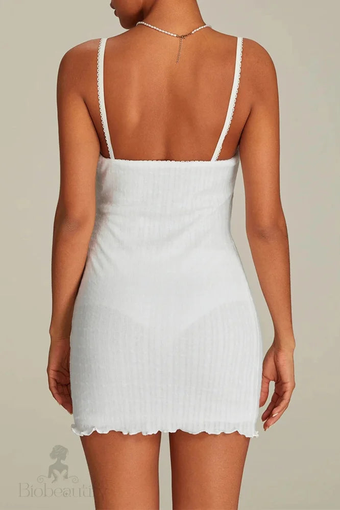 Sleek Sleeveless Spaghetti Strap Mini Dress