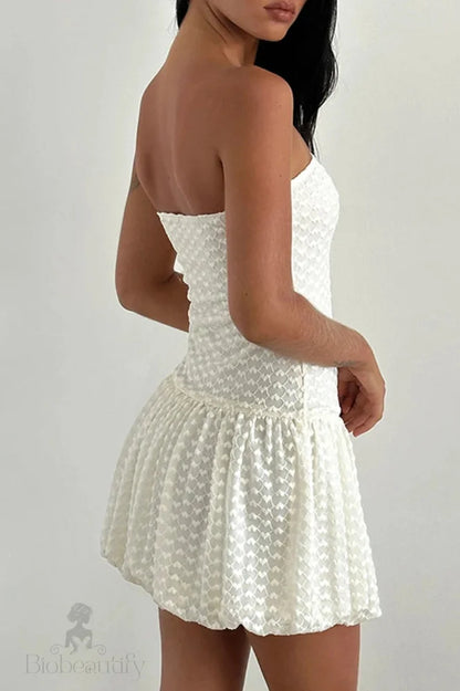 Sleeveless A-Line Lace Mini Dress