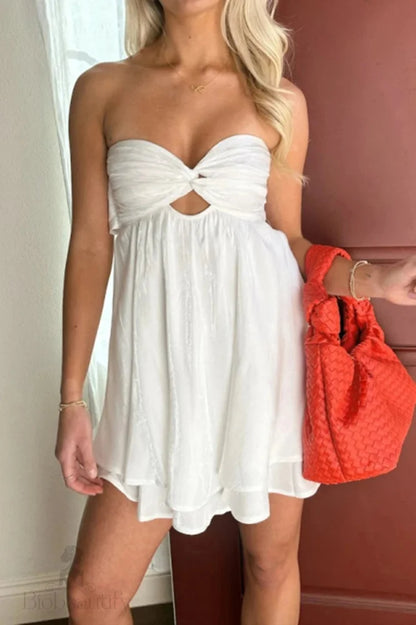 Sleeveless Backless A-Line Mini Dress