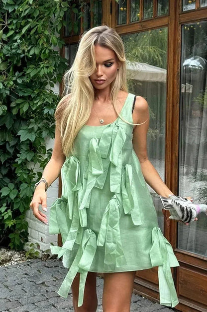 Sleeveless High Waist Mini Dress