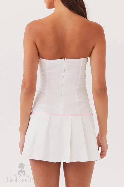 Sleeveless Strapless A-Line Mini Dress