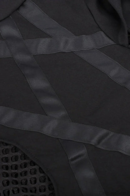 Slim Fit Star Mesh Hoodie