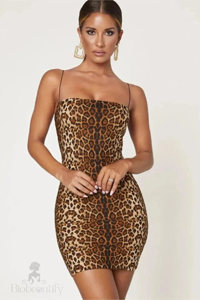 Slim Spaghetti Strap Bodycon Mini Dress