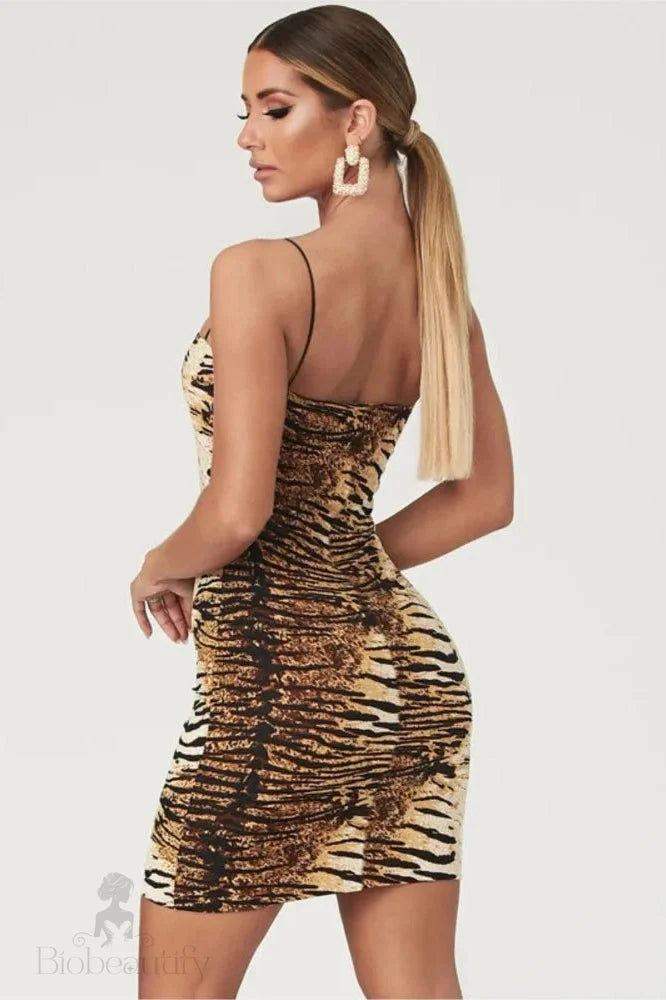 Slim Spaghetti Strap Bodycon Mini Dress