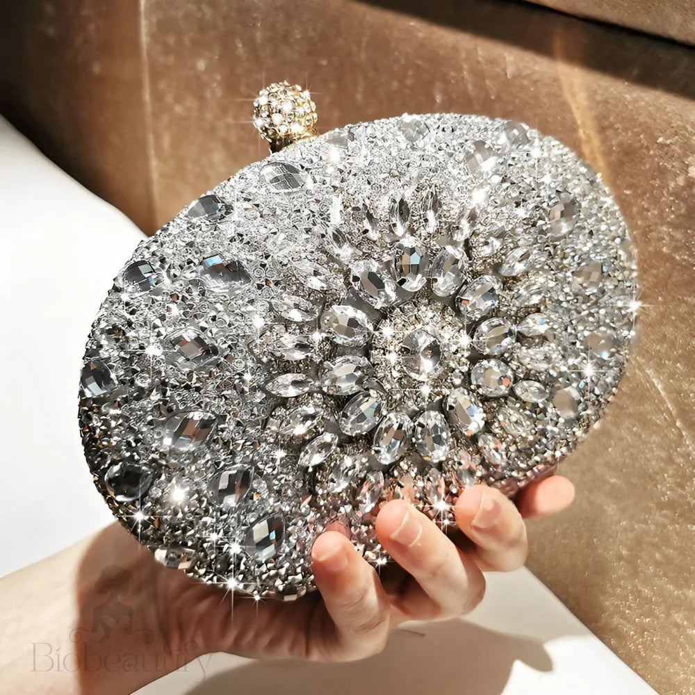 Solar Rhinestone Clutch Bag By Genesis