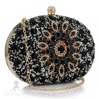 Solar Rhinestone Clutch Bag By Genesis