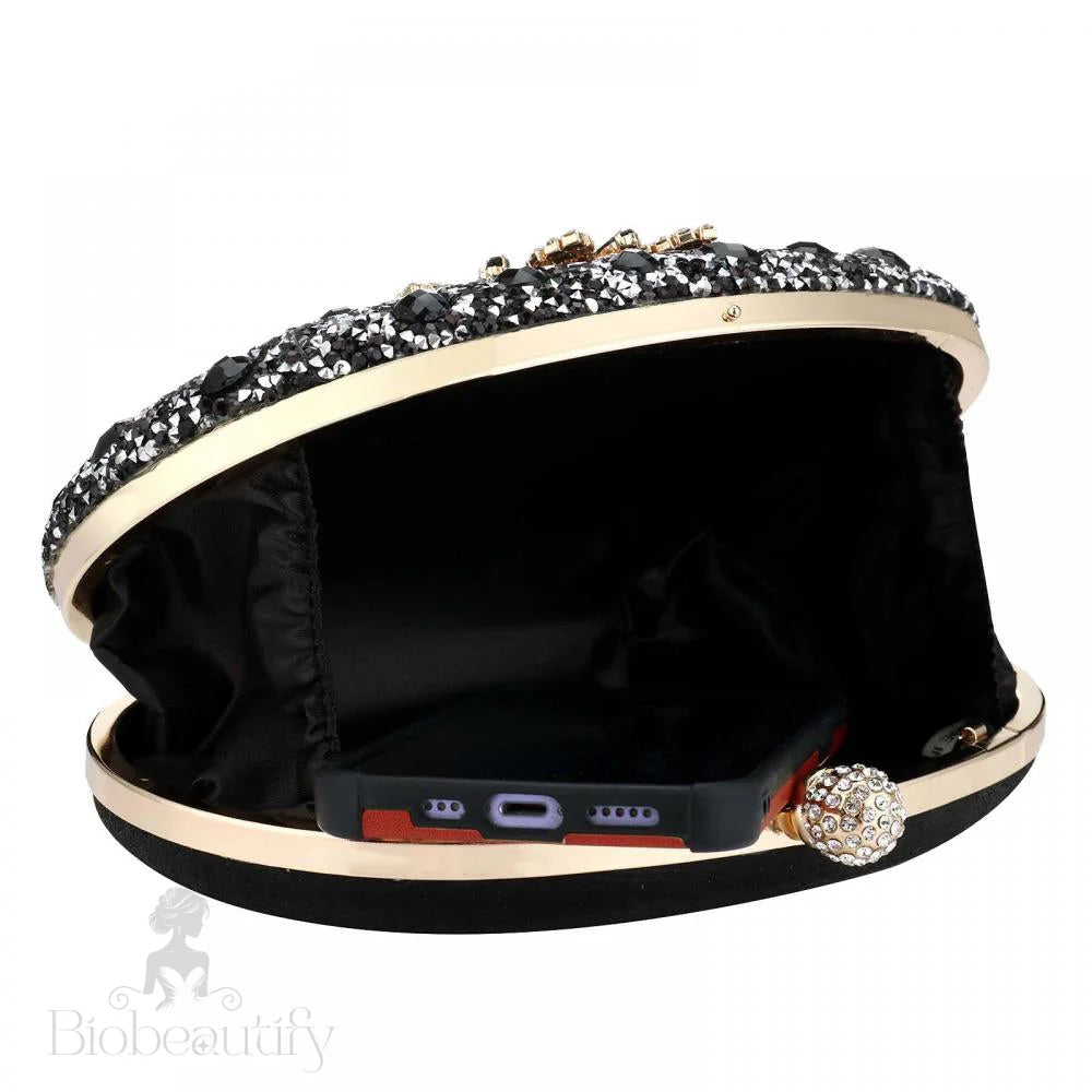 Solar Rhinestone Clutch Bag By Genesis