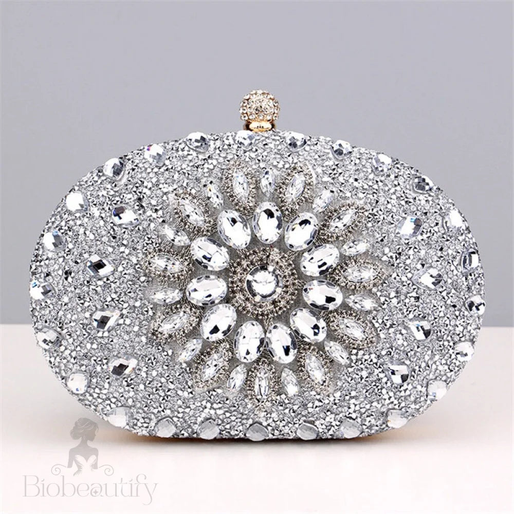 Solar Rhinestone Clutch Bag By Genesis