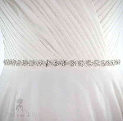 Soleil Crystal Bridal Belt In Silver Rose Gold And Yellow