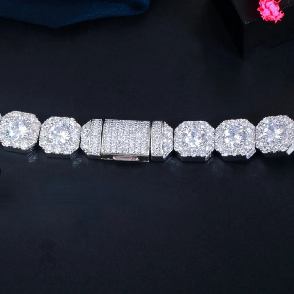 Soraya Square Cubic Zirconia Wedding Bracelet