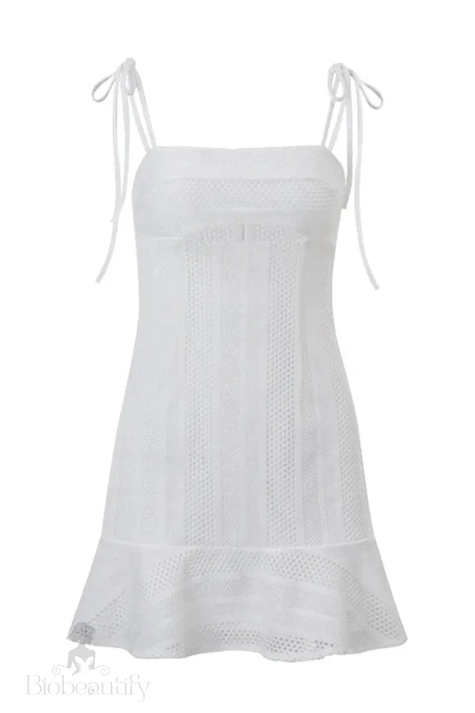 Spaghetti Strap Mini Dress With Hollow Out Detail