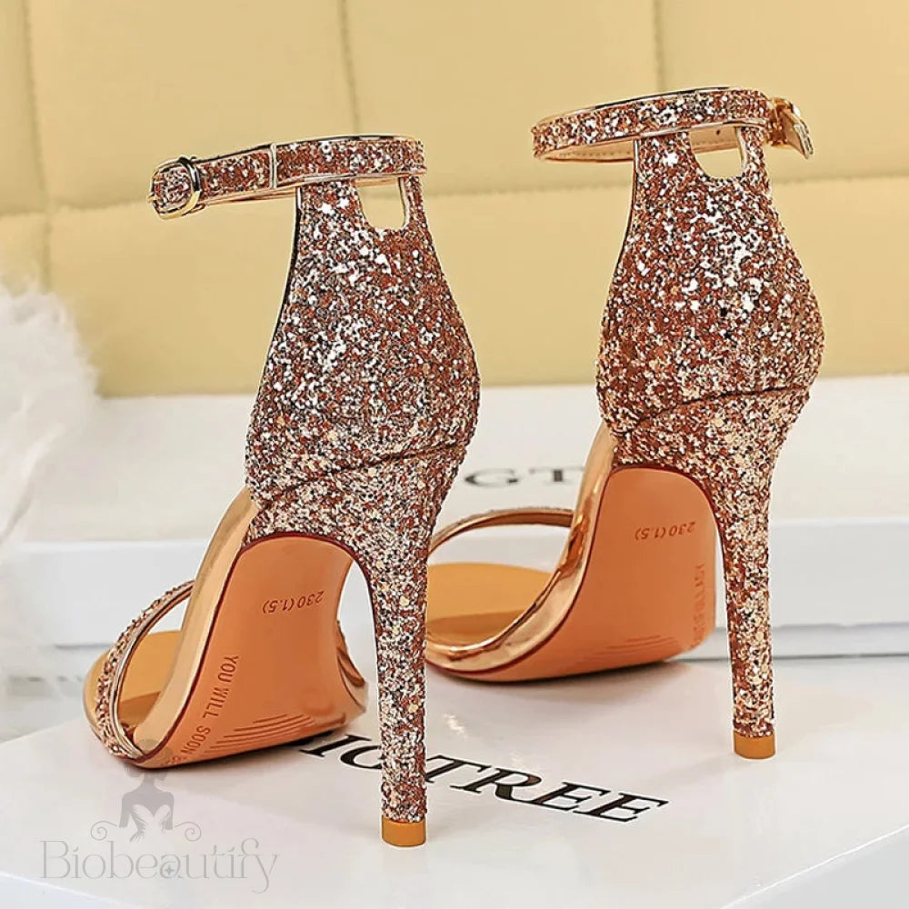 Sparkle Sequins Stiletto Heels Women Pumps - 10 Cm Sexy High