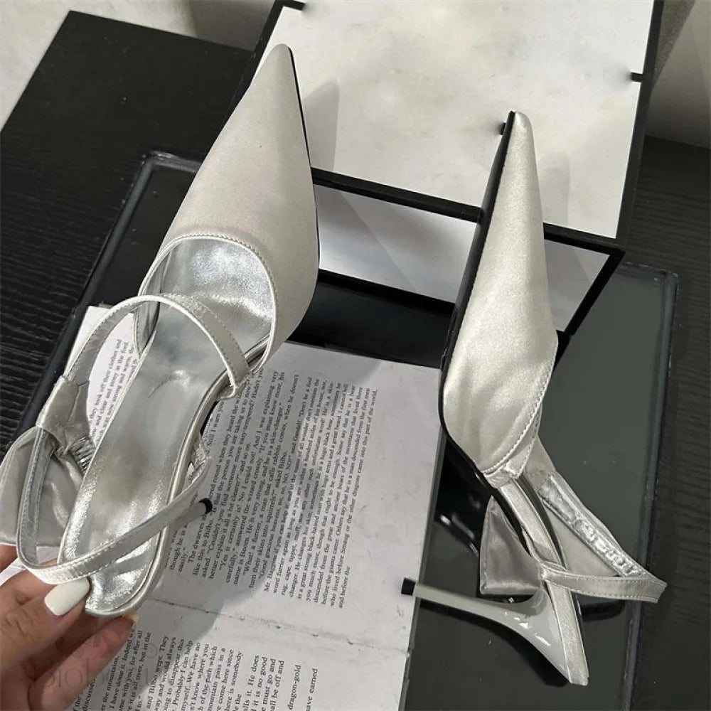 Spring Fashion Pleated Hollow Women Pumps With Pointed Toe And Low Thin Heels