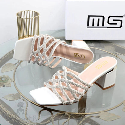 Square-Headed Fairy High-Heeled Sandals With Coarse Heel