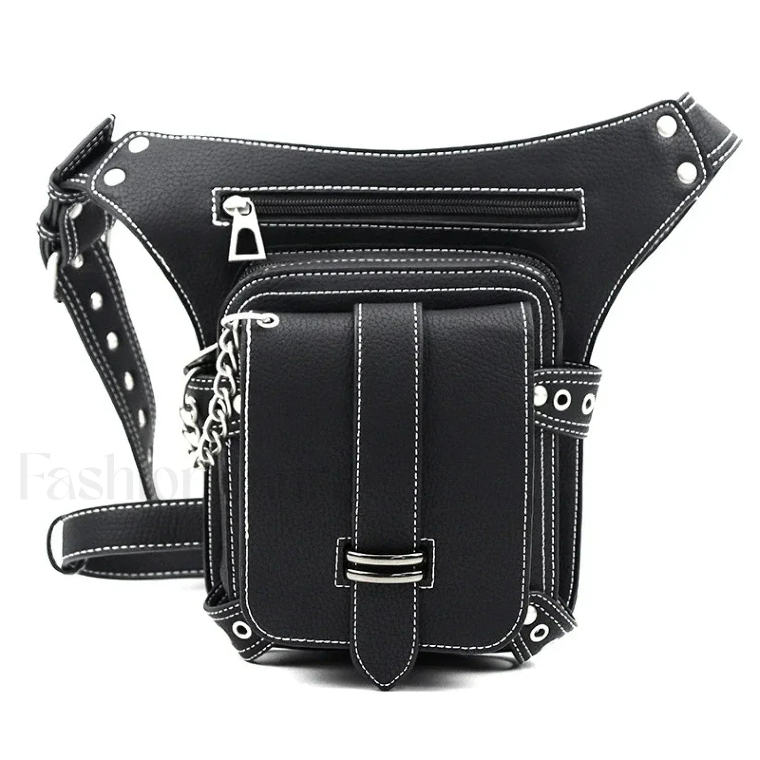 Steampunk Rock Waist Leg Hip Belt Motorcycle Fanny Packs Multi Chain Rivet Bag LDHG051