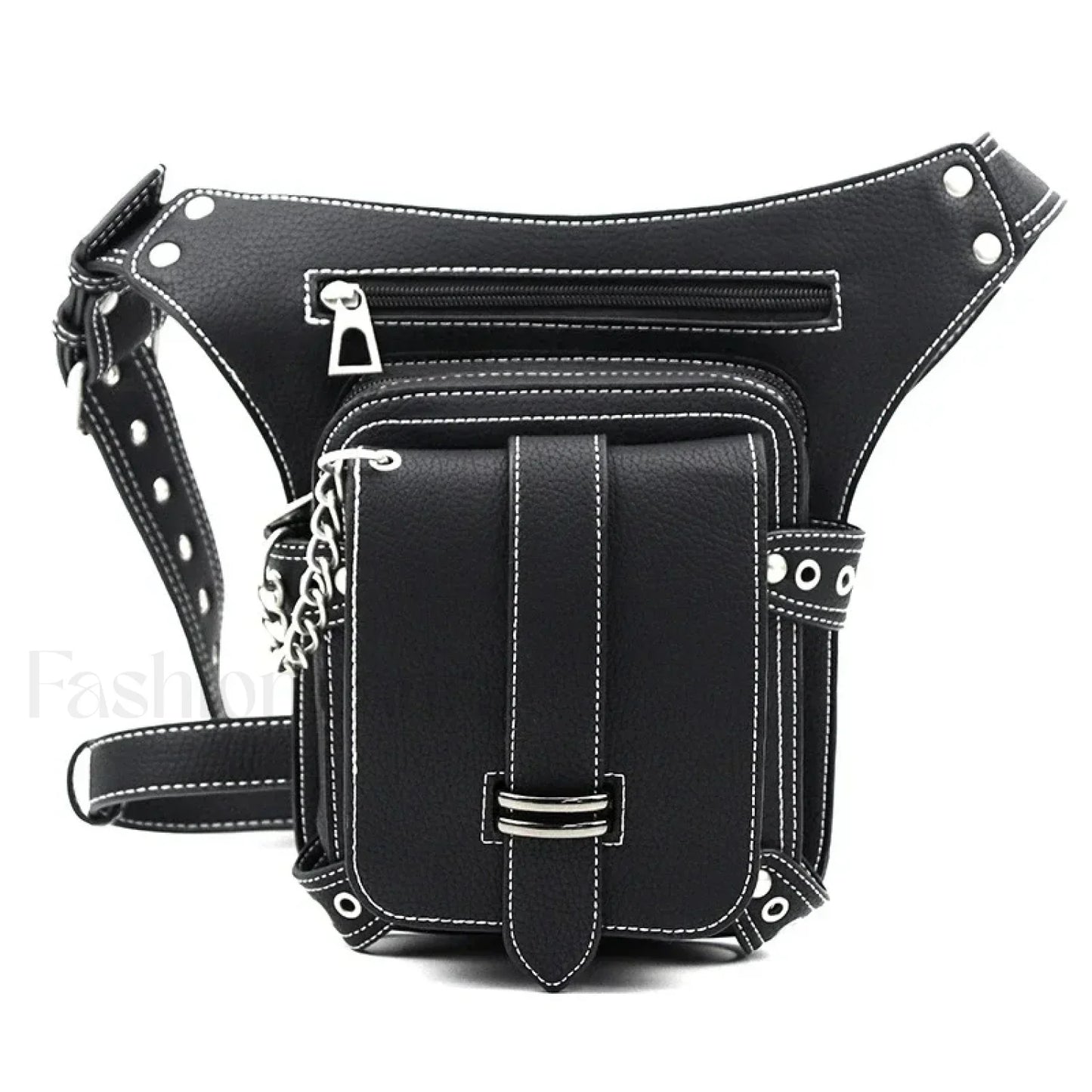 Steampunk Rock Waist Leg Hip Belt Motorcycle Fanny Packs Multi Chain Rivet Bag LDHG051
