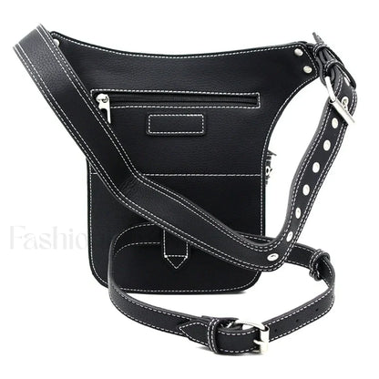 Steampunk Rock Waist Leg Hip Belt Motorcycle Fanny Packs Multi Chain Rivet Bag LDHG051