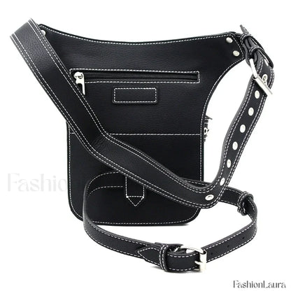 Steampunk Rock Waist Leg Hip Belt Motorcycle Fanny Packs Multi Chain Rivet Bag LDHG051